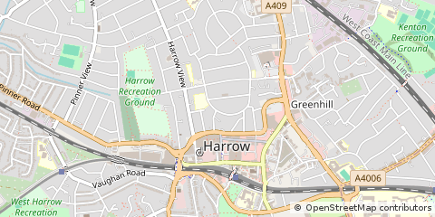 Map of Harrow, Middlesex