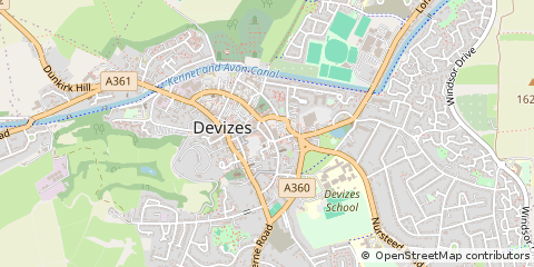 Map of Devizes, Wiltshire