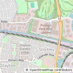 Map of West Drayton, Middlesex