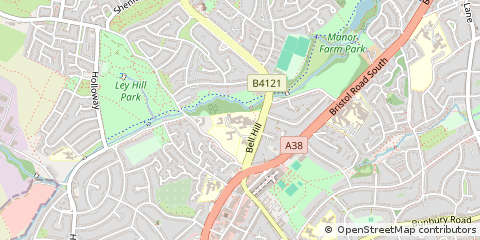 Map of Northfield, Birmingham