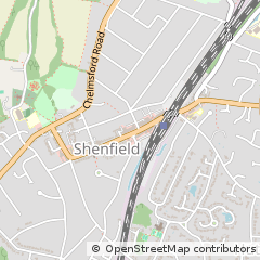 Map of Shenfield, Essex