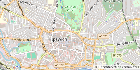 Map of Ipswich, Suffolk