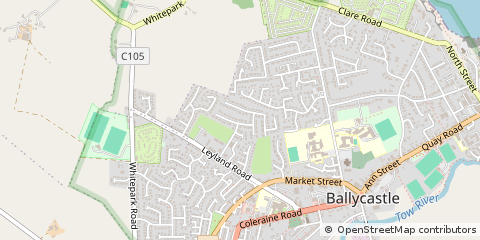 Map of Ballycastle, CO. Antrim