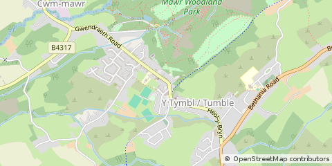 Map of Carmarthenshire
