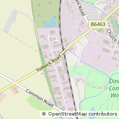 Map of Dinnington Sheffield, South Yorkshire