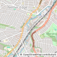 Map of Sheffield, South Yorkshire