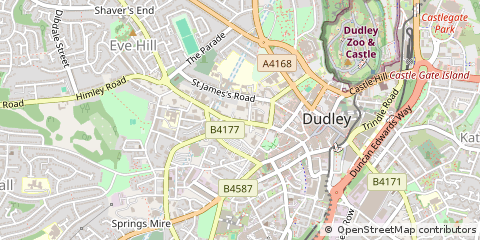 Map of Dudley