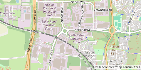 Map of Cramlington, Northumberland