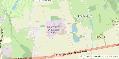 Map of Brentwood, Essex