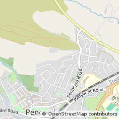 Map of Bridgend, Mid Glamorgan