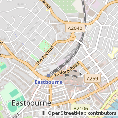 Map of Eastbourne, East Sussex