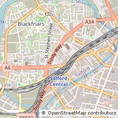 Map of Salford, Greater Manchester