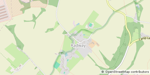 Map of Radway, Warwickshire