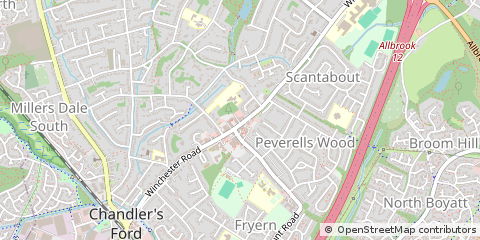Map of Chandlers Ford, Hampshire
