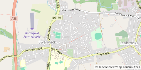 Map of Alfreton, Derbyshire