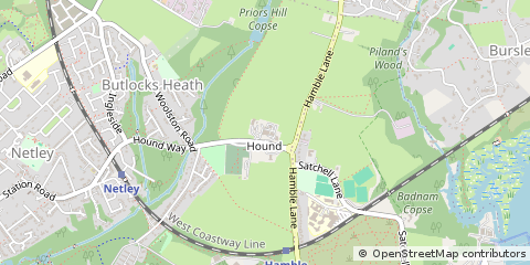 Map of Southampton, Hampshire