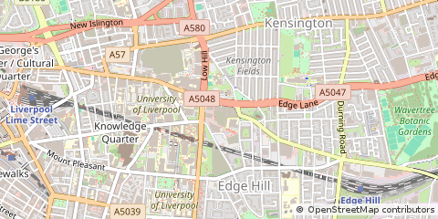 Map of Liverpool, Merseyside