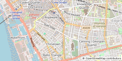 Map of Liverpool, Merseyside