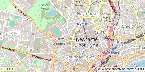 Map of Newcastle