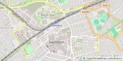 Map of Swindon, Wiltshire