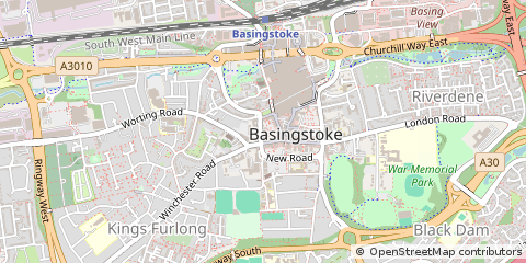 Map of Basingstoke, Hampshire