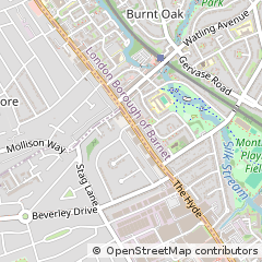 Map of Edgware, Middlesex