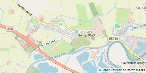 Map of Shardlow, Derbyshire
