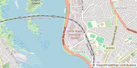 Map of Poole, Dorset