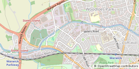 Map of Warwick, Warwickshire