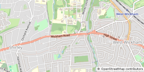 Map of Croydon, Surrey