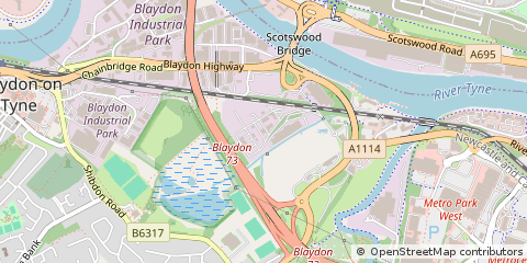 Map of Newcastle Upon Tyne, Tyne and Wear