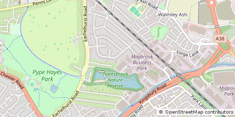 Map of Birmingham, West Midlands