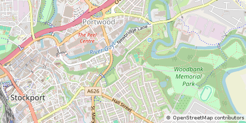 Map of Stockport, Cheshire