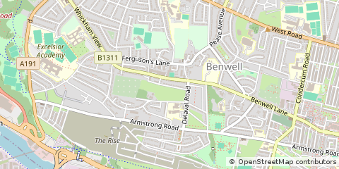 Map of Newcastle Upon Tyne, Tyne & Wear