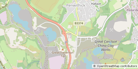 Map of ST. Austell, Cornwall