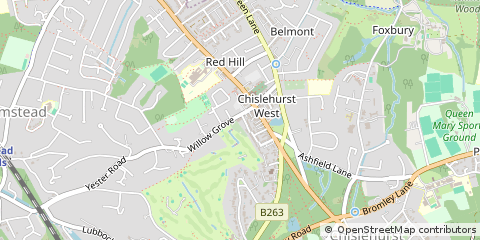 Map of Chislehurst, Kent