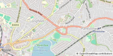 Map of Poole, Dorset
