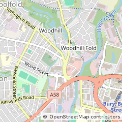 Map of Bury, Greater Manchester