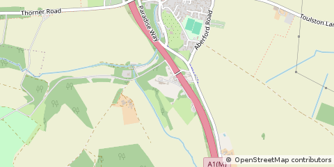 Map of Leeds, W Yorkshire