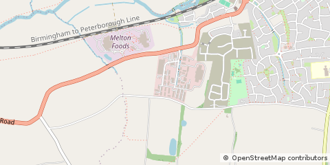 Map of Melton Mowbray, Leicestershire