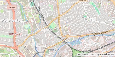 Map of Nottingham, Nottinghamshire