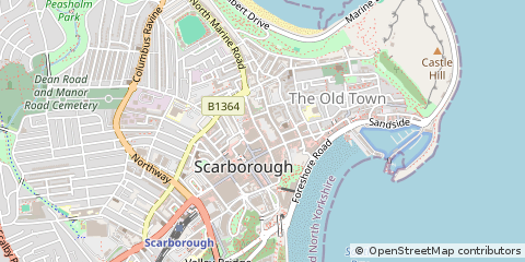 Map of Scarborough, North Yorkshire