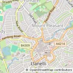 Map of Llanelli, Carms