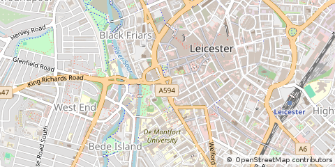 Map of Leicester