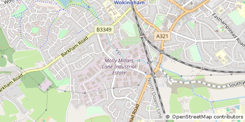 Map of Wokingham, Berkshire