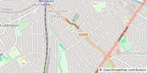 Map of Worcester Park
