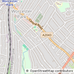 Map of Worcester Park