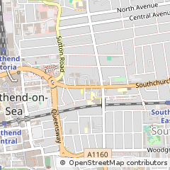 Map of Southend-on-SEA, Essex