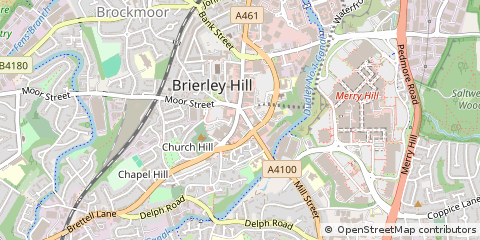 Map of Brierley Hill, West Midlands