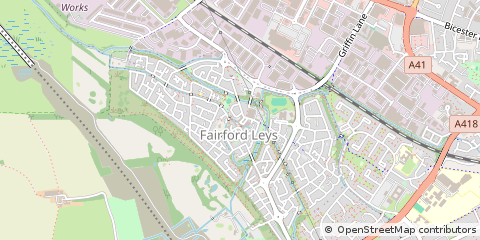 Map of Fairford Leys, Aylesbury, Bucks